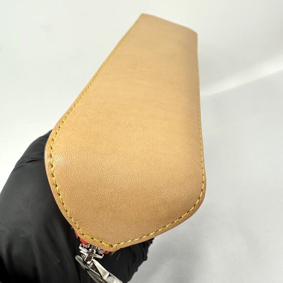 Louis Vuitton Monogram Elizabeth Pencil Pouch Case Red Gi0009 Trous RARE NEW - Picture 10 of 14